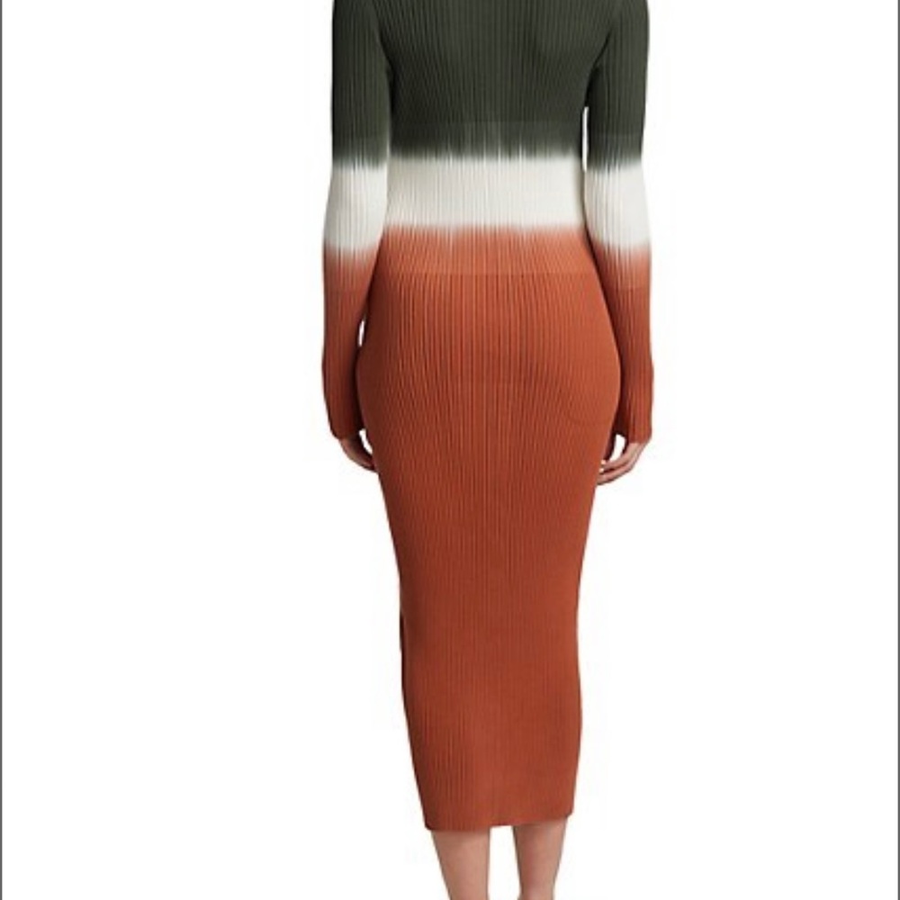 Derek Lam Tianna Button-Down Rib-Knit Dress $495 Sz S